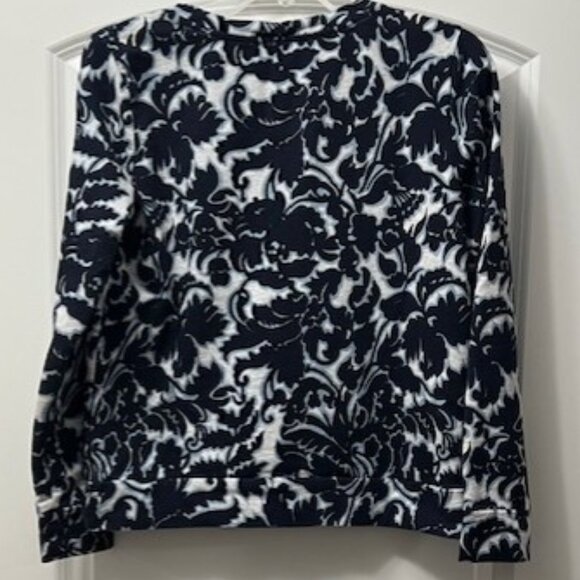 Loft Blue Floral Sweatshirt - Size Medium - Picture 2 of 6